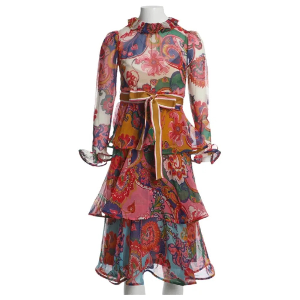 Zimmermann Vibrant Paisley Long Sleeve Dress